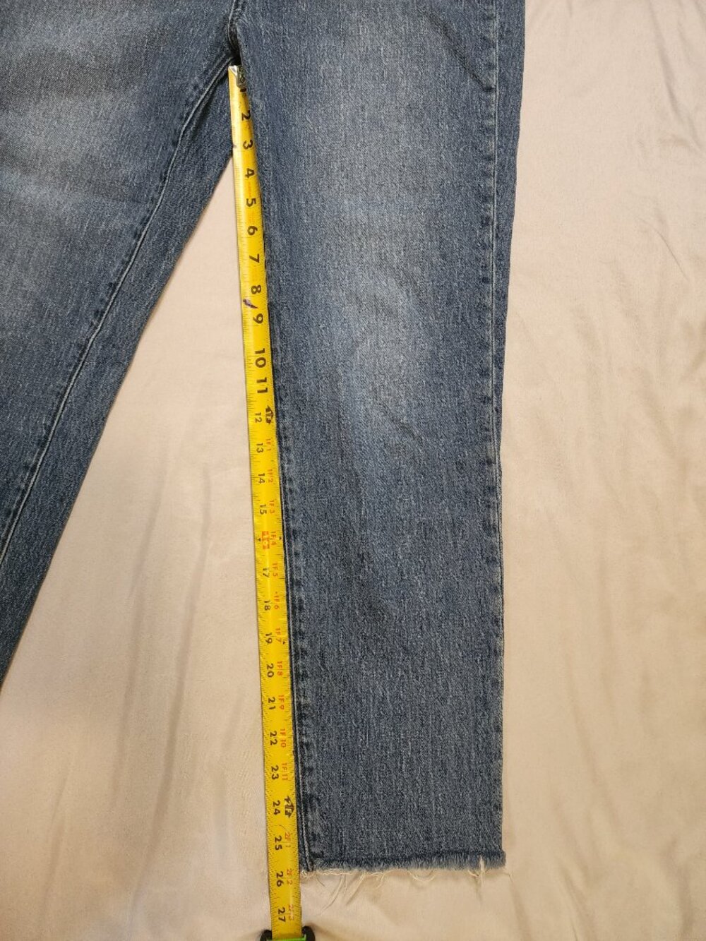 Madewell The Perfect Vintage Jean 29 High Rise Raw Hem Light Wash Straight - Picture 5 of 13